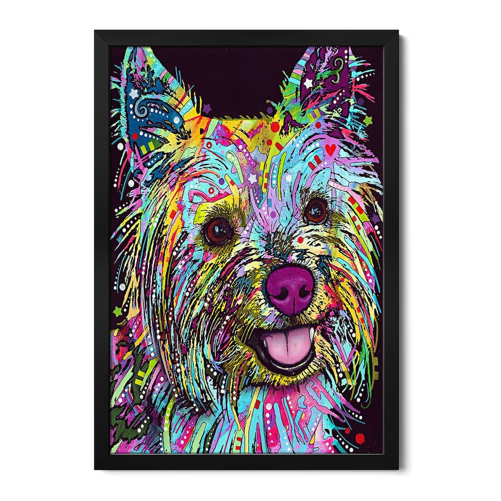 Yorkie Premium Framed Poster by Dean Russo