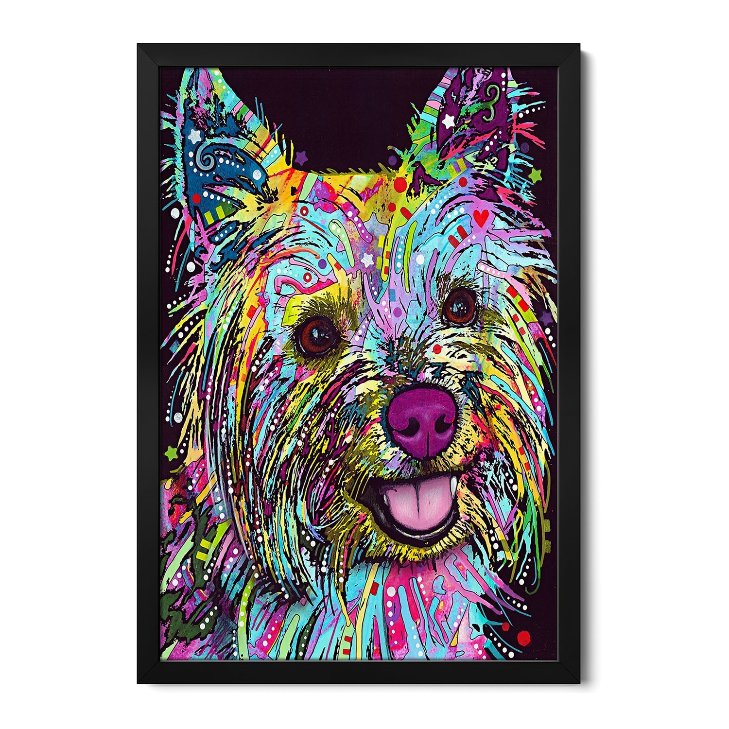 Yorkie Premium Framed Poster by Dean Russo