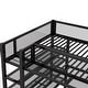 preview thumbnail 36 of 84, Heavy Duty Metal Loft Bed Frame for Dorm with 4-Tier Storage Shelves, Ladders & Safety Guard Rail, Storage Platform Bed