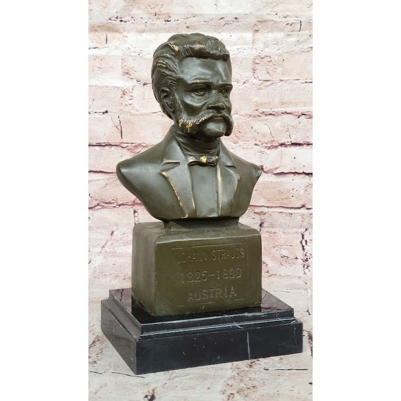 Clical Bronze Bust Of Johann Strauss – Austrian Composer