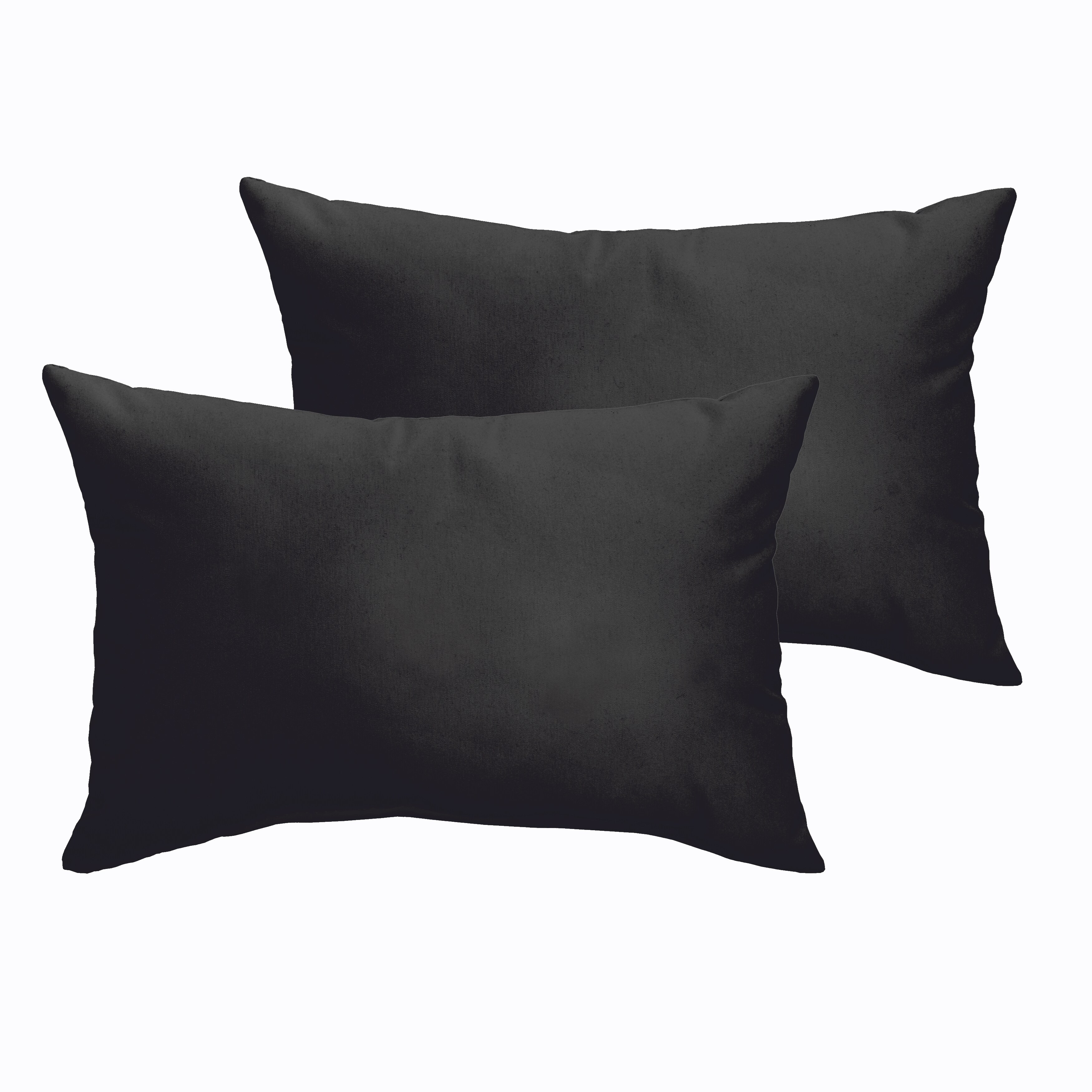 Sloane Black Indoor/ Outdoor 13 in x 20 in Lumbar Pillow Set - Picture 11 of 24