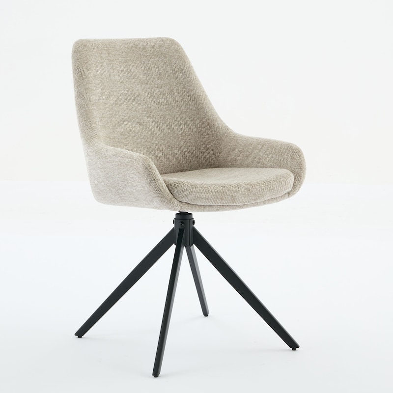Swivel Dining Chairs,Mid Century Modern Dining Room Chairs with Metal Frame (one chair)