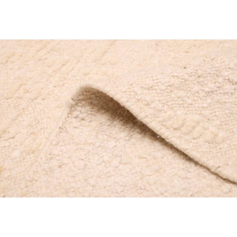 ECARPETGALLERY Hand-knotted Looma Cream Wool Rug - 8'0 x 10'1