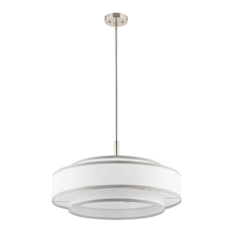 GetLedel 5-Light Double Shaded Dimmable Drum Chandelier