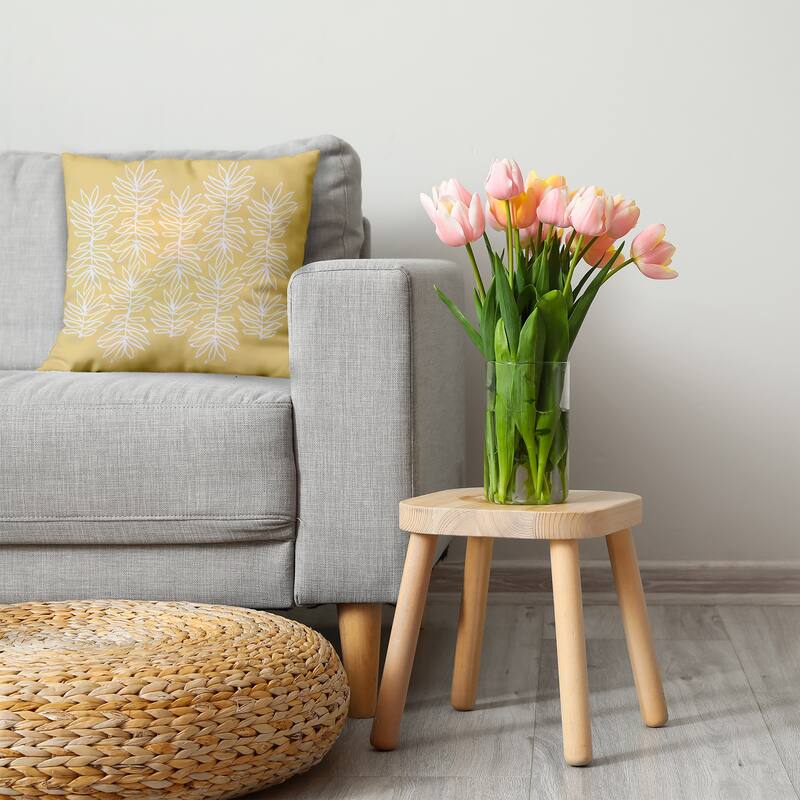 Leafy Branch Decorative Throw Pillow
