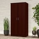 preview thumbnail 32 of 81, Cabot Tall Storage Cabinet with Doors by Bush Furniture Harvest Cherry