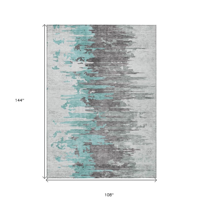 HomeRoots Abstract Transitional Rectangle Outdoor Rug