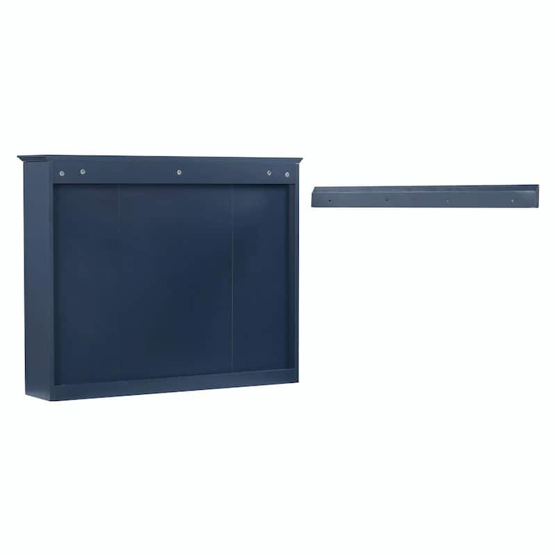 Modern Wall-Mounted Bathroom Storage Cabinet with Mirror - Includes 6 Open Shelves