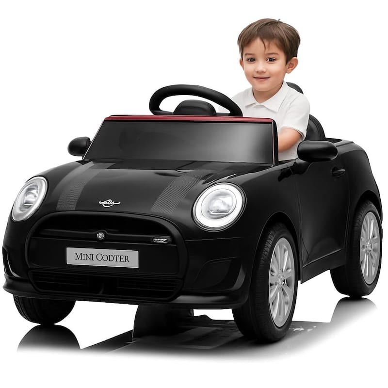 12V Ride on Car for Kids with Remote Control, Licensed BMW Electric Car, Black - Black