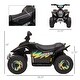 preview thumbnail 9 of 7, Electric Motorized Quad Battery Powered Vehicle with Forward/Reverse Switch for 18-36 Months Old Toddlers, Black