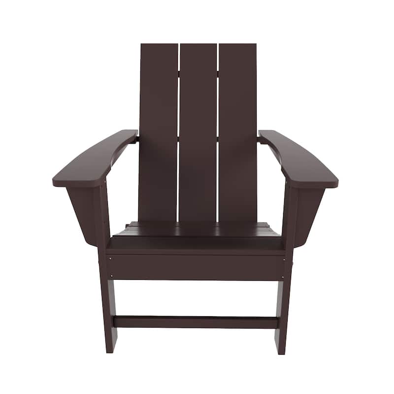 Shoreside Modern 12-Piece Folding Adirondack Chair With Ottoman And Side Table
