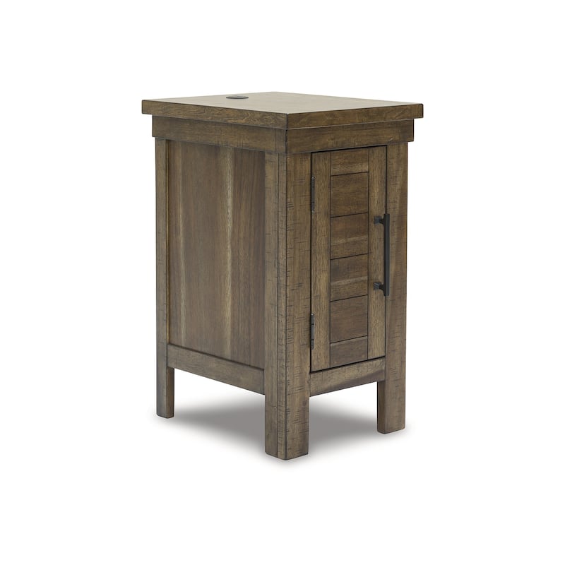 Signature Design by Ashley Moriville Brown Chair Side End Table - 14"W x 17"D x 25"H