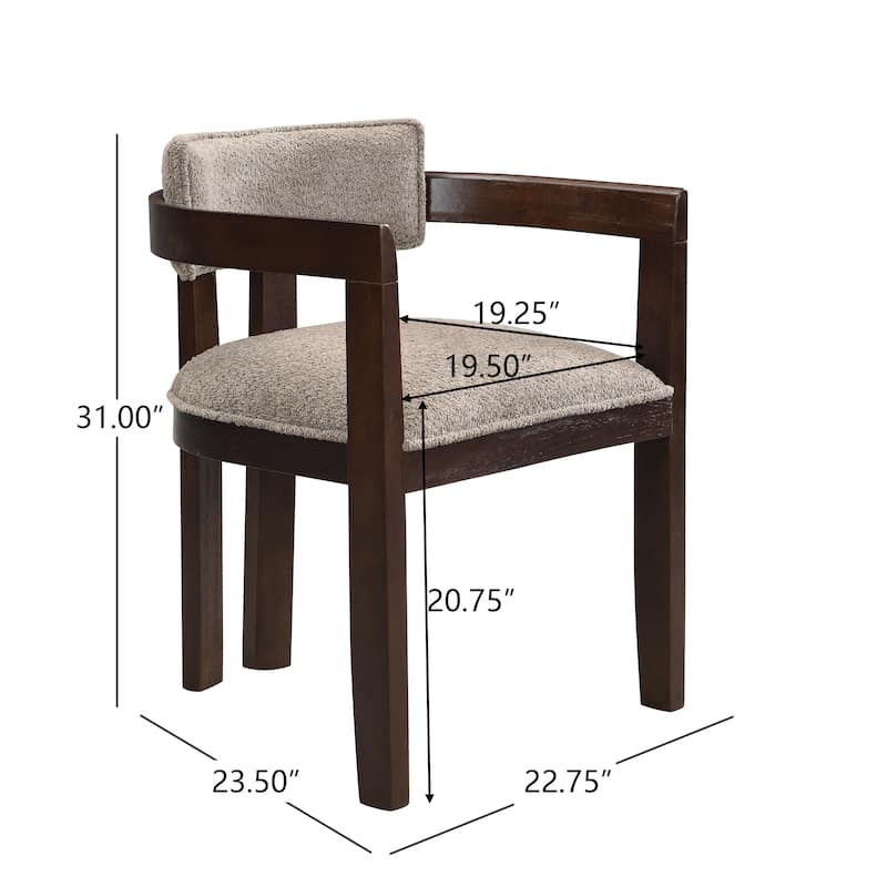 Conrad Sophisticated Modern Dining Chair With Armrest by Christopher Knight Home