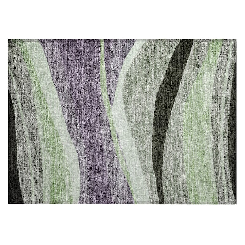 Machine Washable Indoor/ Outdoor Contemporary Deco Chantille Rug