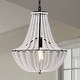 preview thumbnail 1 of 13, Roly 16 Inch White Beads Bohemian Pendant Chandelier 1-Light