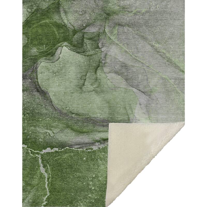 Premium Machine Washable Contemporary Sherpa Throw Blanket
