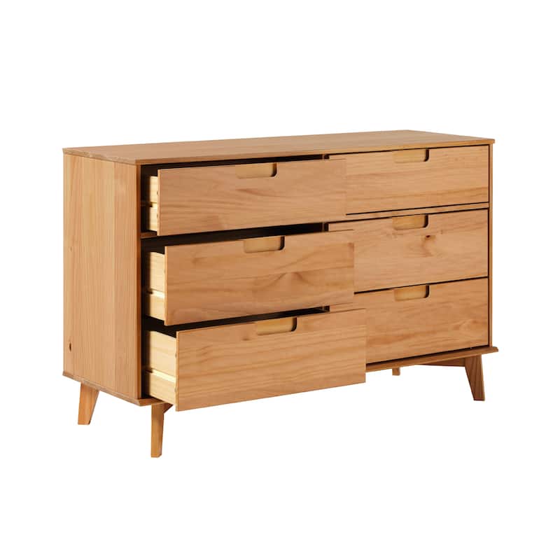 Middlebrook Gammelstaden Mid-Century Solid Wood 6-Drawer Dresser