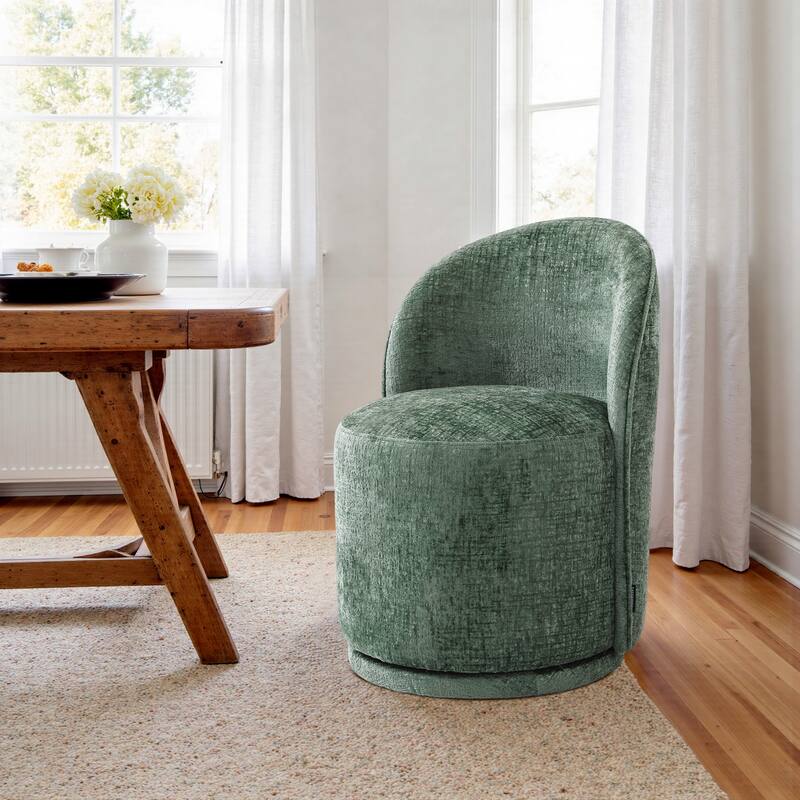 23" W Upholstered Swivel Side Chair for Dining Room, Balcony, Parlour
