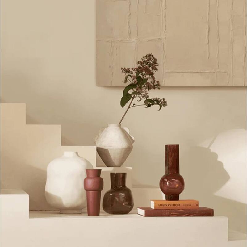 Handmade Ceramic Vase - 16.5" - Cream