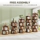 preview thumbnail 63 of 102, 4/5/6 Tiers Round Rotating Bookcase, Revolving Floor Standing Bookshelf Corner Organizer Display