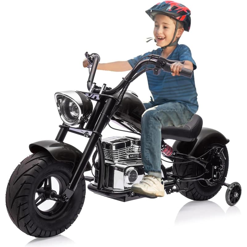 Kids Electric Off-Road Dirt Bike,36V Motorcycle with Top Speed of 16.5 Mph - Black