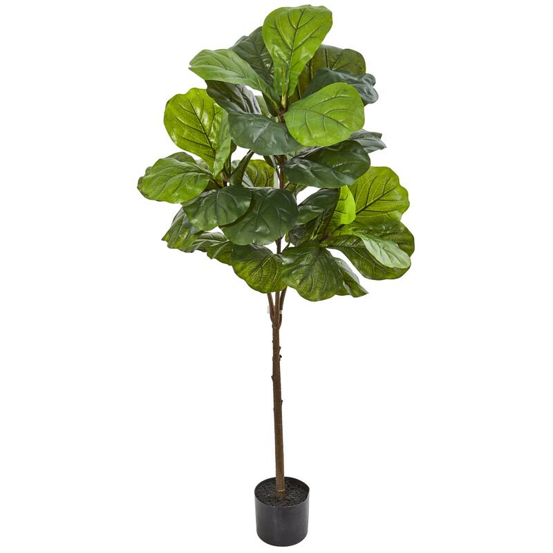 54In Artificial Tree - Contemporary Cool Design, Realistic Leaves, Home Office Decor - Green - 51-60 Inches