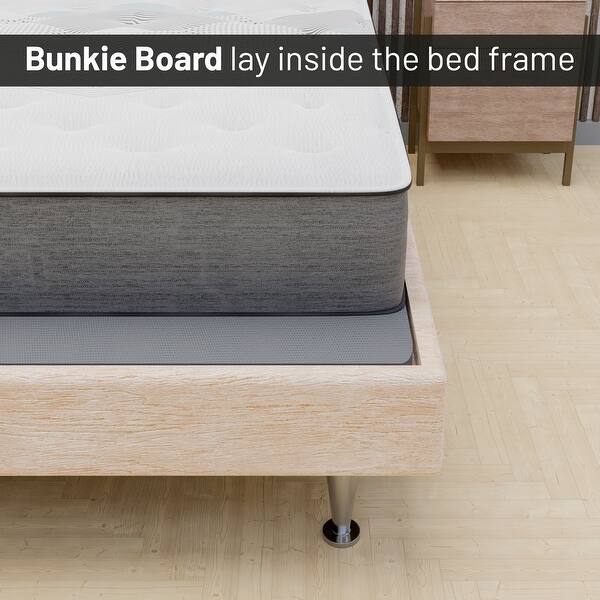ONETAN, 1.5-Inch Split Bunkie Board for Mattress/Bed Support - Fully Assembled, Improved Comfort and Support, Gray
