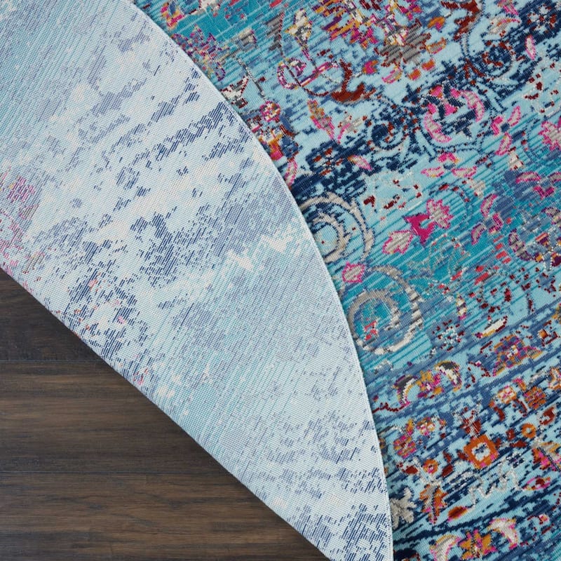 Nourison Vintage Kashan Distressed Medallion Area Rug