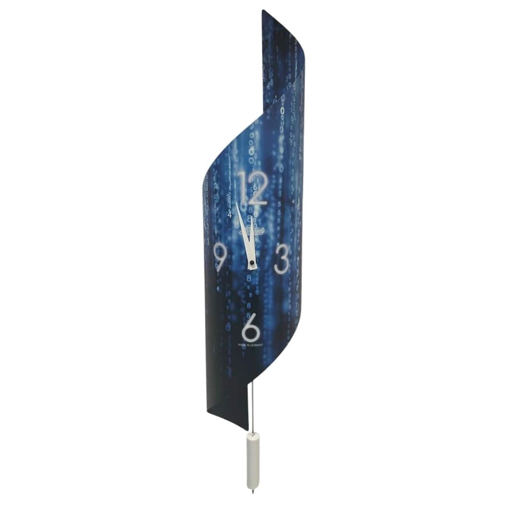 Abstract Raindrop Pendulum Wall Clock - 26.5" - Blue