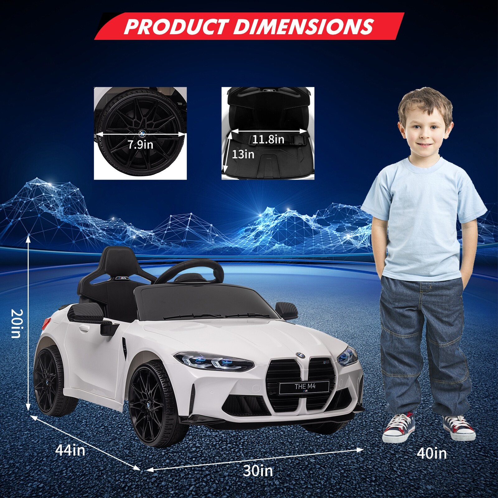 12V Ride On Car for Kids Licensed BMW M4 Battery Powered Vehicle Car On Sale Bed Bath Beyond 39982955