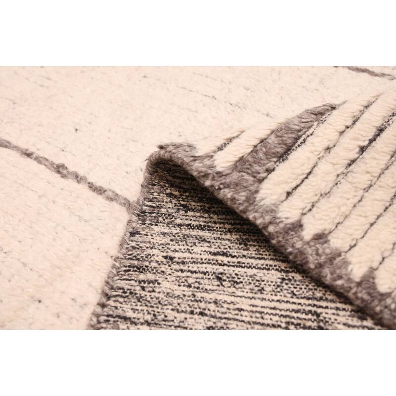 ECARPETGALLERY Hand-knotted Tangier Cream Wool Rug - 5'1 x 7'9