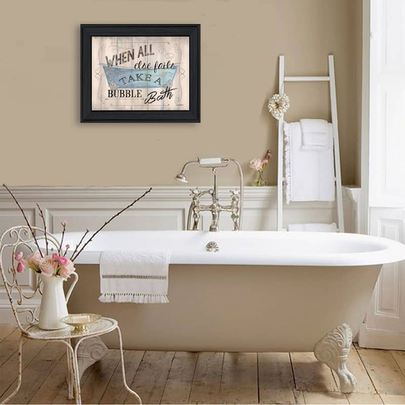 TrendyDecor4U Contemporary "Bathroom Humor" Framed Print Wall Art by Debbie DeWitt