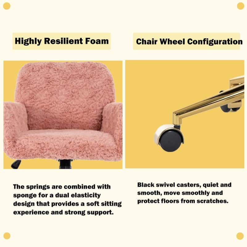 Metal Swivel Home Upholstered Office Chair