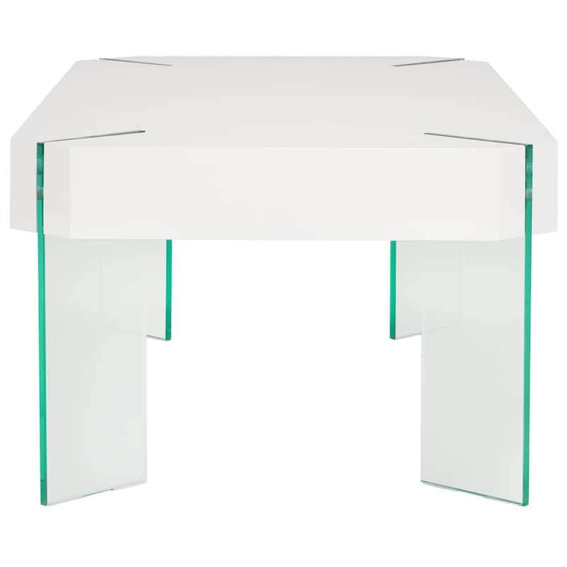 SAFAVIEH Vira Glass Rectangular Coffee Table - 43.3" W x 23.6" L x 15.7" H - 43Wx24Dx16H