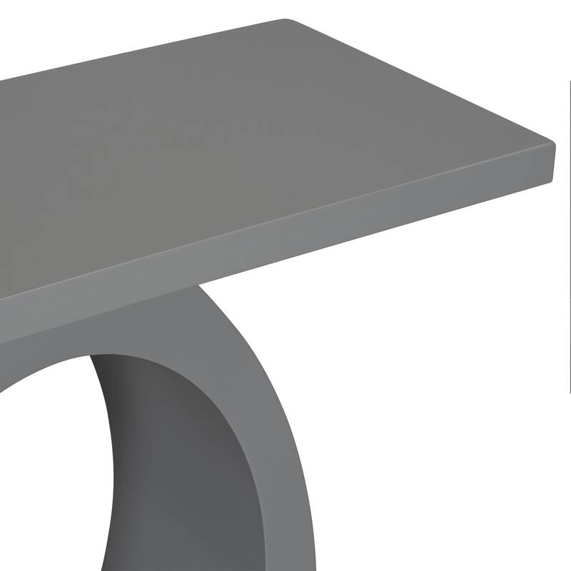 Acacia Veneer Console Table, Accent Table Console Tables with Round-Shaped Base