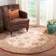 preview thumbnail 18 of 35, SAFAVIEH Handmade Anatolia Adella Traditional Oriental Hand-spun Wool Rug 4' Round - Beige/Rust - Round