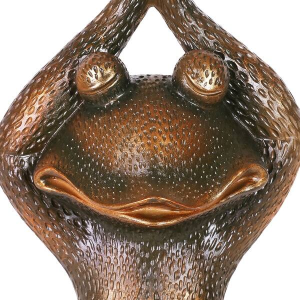 Exhart Meditating Bronze Yoga Frog Garden Statue 17 Inch Overstock 31316629
