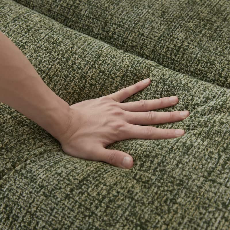 Floor Standing Sectional Sofa Chenille Modular Couch with Pillows