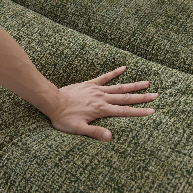 Oversized 3 Seater Compressed Sofa with Chenille Fabric, No Assembly, Space-Saving for Living Room, Apartment