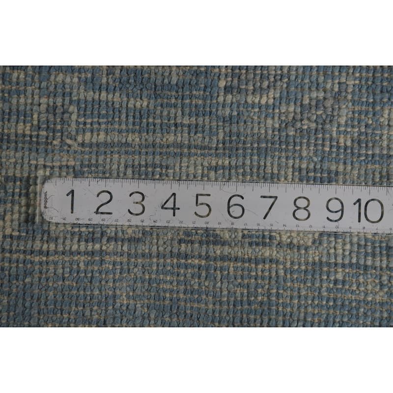 Hand Knotted Oriental 100% Wool Carpet Transitional All-Over Navy Blue & Blues Oushak Area Rug - 11' 2'' X 8' 5''