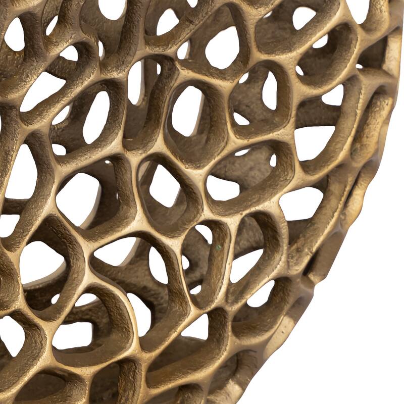 Elk Home Reef Brass Metal Contemporary 11 Inch Wide Vase