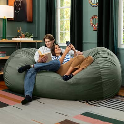 Jaxx Grand Lounger 7 Foot Bean Bag Sofa -Lush Velvet
