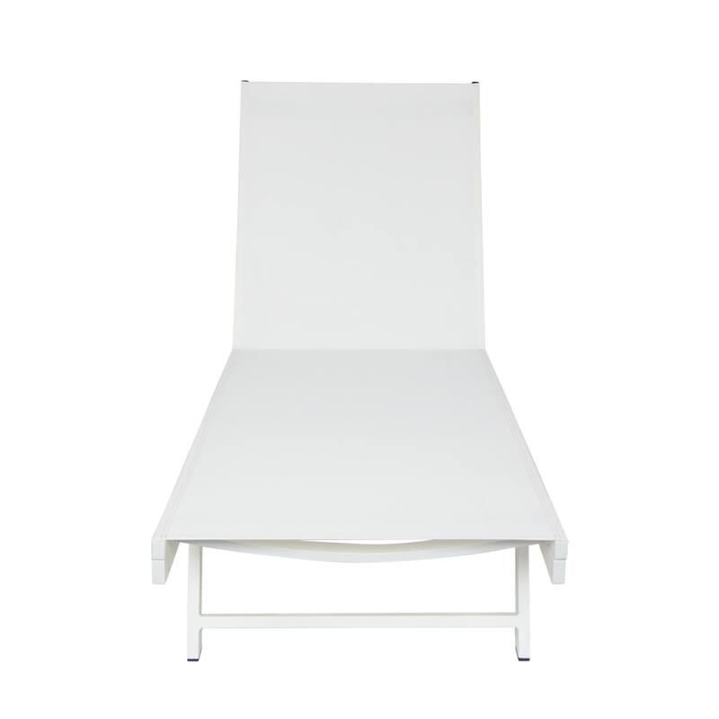 Mesh Chaise Lounge Chair, Rust-Proof Patio Recliner with Adjustable Backrest, Poolside Chair for Sunbathing
