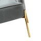 preview thumbnail 57 of 117, Barbara 43" Contemporary Velvet Loveseat Sofa with Goldtone Metal Legs by HULALA HOME