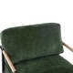 preview thumbnail 14 of 12, 27.56" Modern Accent Chair with Plush Cushions, Minimalist Metal Frame, and Wooden Armrest Design