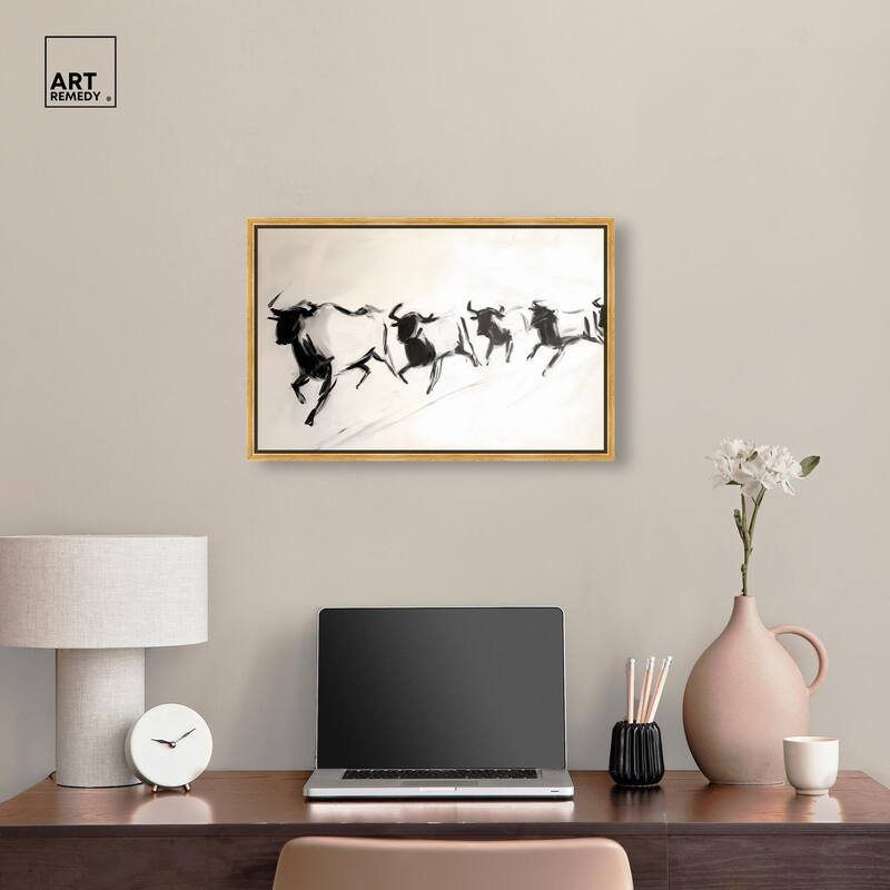 Bovine II Canvas by Art Remedy