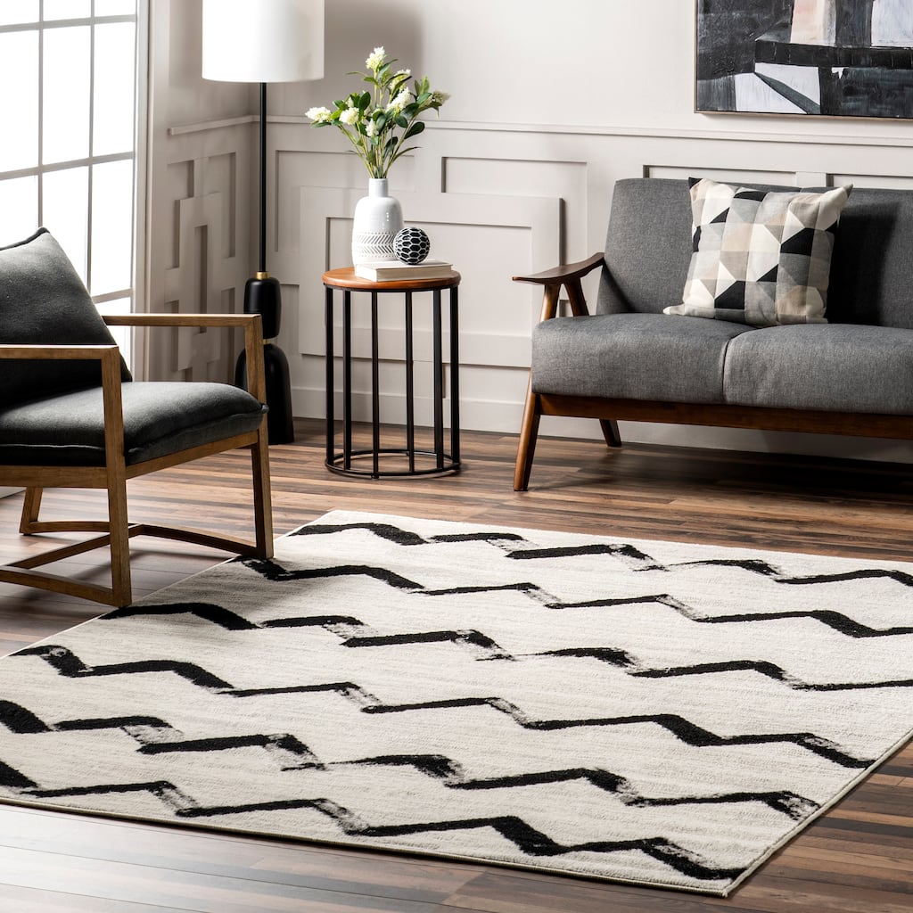 Nuloom Modern Chevrons Solid Area Rug