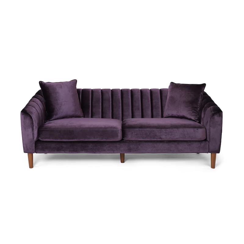 Ansonia Contemporary Velvet 3-seat Sofa by Christopher Knight Home