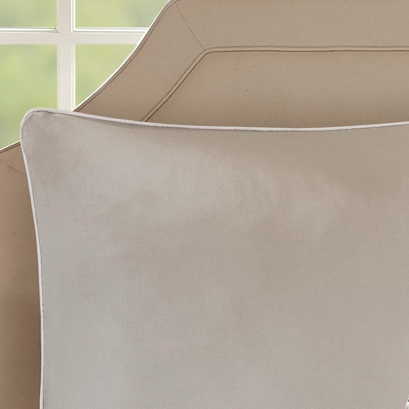 Embroidered 8 Piece Comforter Set Neutral