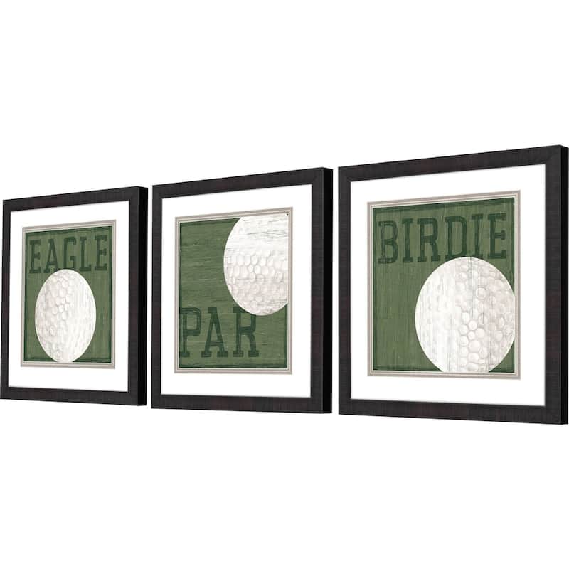 Golf Days S/3 Framed Art Under Glass